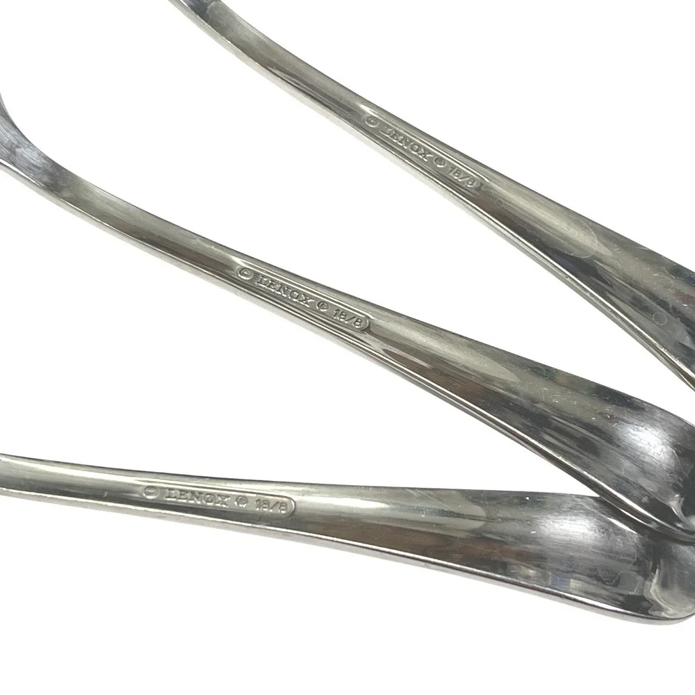 Lenox Silver Spoons 3pc Stainless‎ Steel Floral Traditional Unknown Pattern